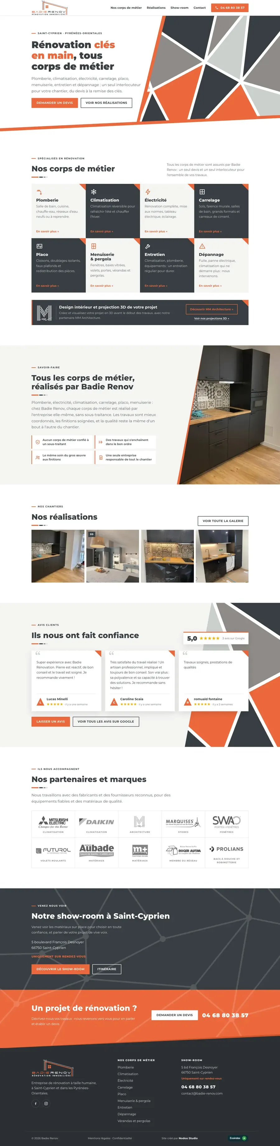 Aperçu du site web Badie Renov