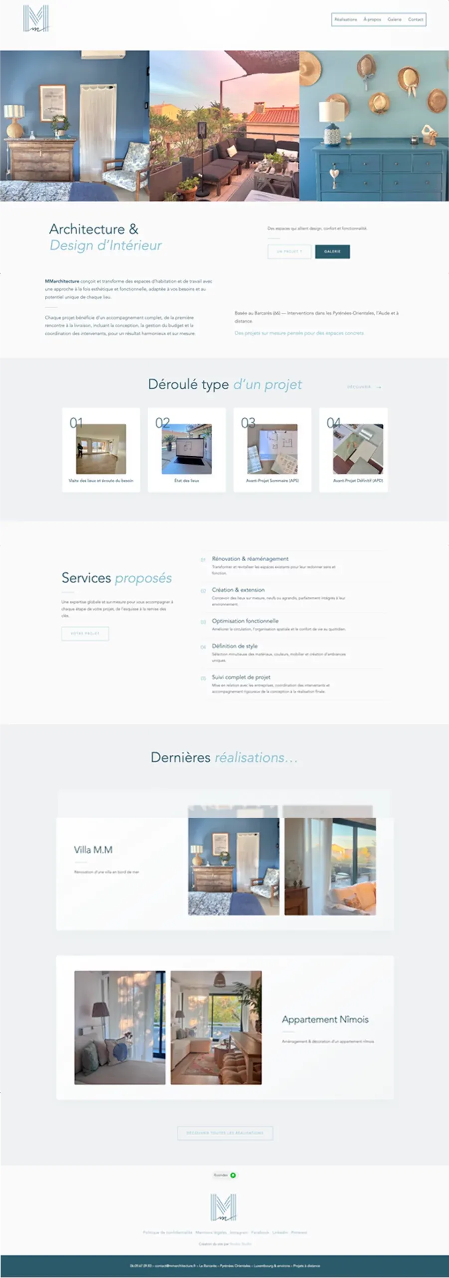 Aperçu du site web MM Architecture